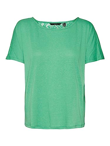 Vero Moda Women's VMMARIJUNE SS LACE TOP JRS T-Shirt, Bright Green, M von VERO MODA