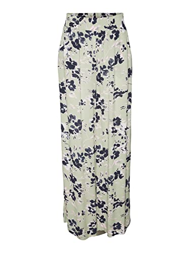 VERO MODA Damen Vmmenny Hw Wide Pants WVN Hose, Reseda/AOP:Mille, XS EU von VERO MODA