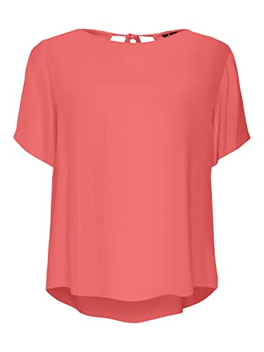 Vero Moda Women's VMMENNY SS WVN GA Top, Georgia Peach, XS von VERO MODA