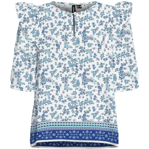 VERO MODA Damen Vmmilan 2/4 WVN Top, Dazzling Blue/AOP:mira, XS EU VERO MODA Damen Vmmilan 2/4 WVN Top, Dazzling Blue/AOP:mira, XS EU von VERO MODA