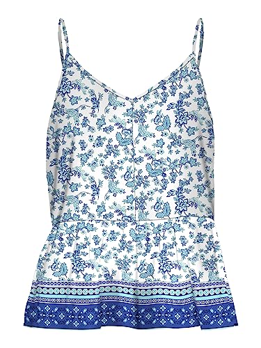 Vero Moda Women's VMMILAN SL WVN Top, Dazzling Blue/AOP:Mira, S von VERO MODA