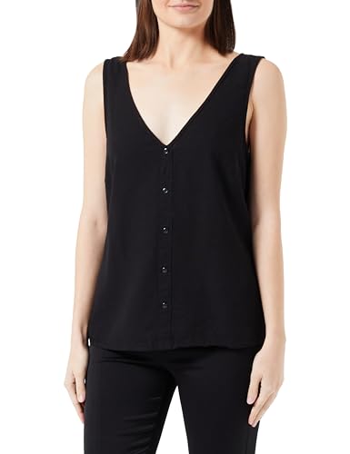 Vero Moda Women's VMMYMILO SL V-Neck Shirt WVN GA Top, Black, S von VERO MODA