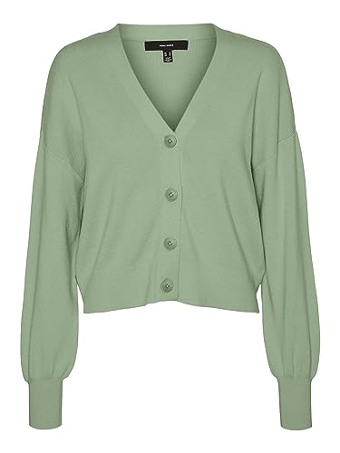 Vero Moda Women's VMNANCY LS V-Neck Short Cardigan GA Boo Strickjacke, Reseda, XS von VERO MODA