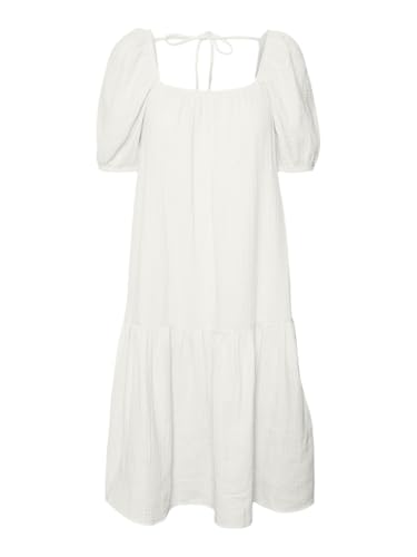 VERO MODA Damen Vmnatali Nia 2/4 Blk Dress WVN Kleid, Snow White, XS EU von VERO MODA