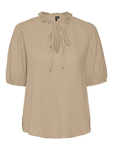 VERO MODA Damen Vmnatali Nia 2/4 Wide WVN Top, Irish Cream, XS EU VERO MODA Damen Vmnatali Nia 2/4 Wide WVN Top, Irish Cream, XS EU von VERO MODA