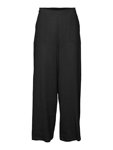 VERO MODA Damen Vmnatali Nia Hw Pant WVN Hose, Schwarz, XS EU von VERO MODA
