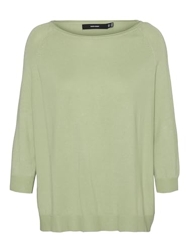 Vero Moda Women's VMNELLIE Glory 3/4 Boxy Blouse GA L/S Strickware, Reseda, XS von VERO MODA