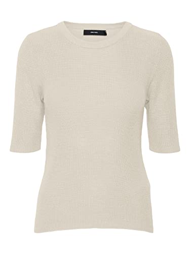 Vero Moda Women's VMNEWLEXSUN 2/4 Tight O-Neck BLOU GA REP Pullover, Birch, XS von VERO MODA