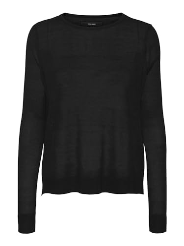 Vero Moda Women's VMNOVA LS O-Neck GA NOOS Pullover, Black, S von VERO MODA