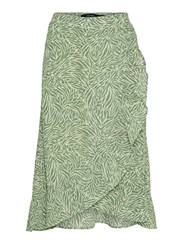 Vero Moda Women's VMSARA Gunna HW Calf Skirt WVN Rock, Reseda/AOP:Sara, XS von VERO MODA