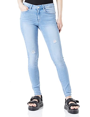 Vero Moda Women's VMSELA MR Skinny Jeans, Light Blue Denim, SW / 30L von VERO MODA