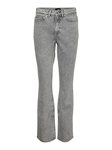 Vero Moda Women's VMSELMA HR Flared Slit Jeans RA204 Hose, Medium Grey Denim, 26W / 30L von VERO MODA