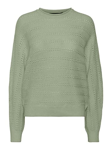 Vero Moda Women's VMTWIG LS O-Neck Batwing GA Pullover, Reseda, XS von VERO MODA