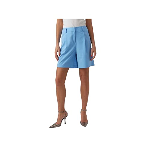 Vero Moda Women's VMZELDA H/W Loose EXP NOOS Shorts, Little Boy Blue, SW / 32L von VERO MODA