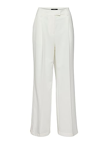 Vero Moda Women's VMZELDA HR Wide Pant Hose, Snow White, 36W / 32L von VERO MODA