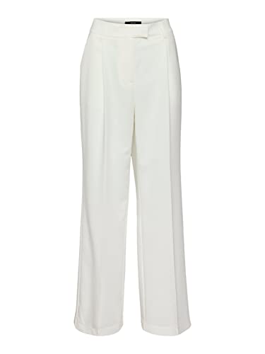 Vero Moda Women's VMZELDA HR Wide Pant Hose, Snow White, 38W / 32L von VERO MODA