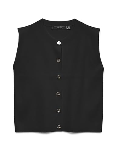 Vmgold Sl O-Neck Button Vest Boo von VERO MODA
