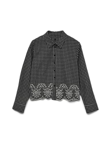 Vmolga Ls Short Emb Shirt WVN Exp von VERO MODA