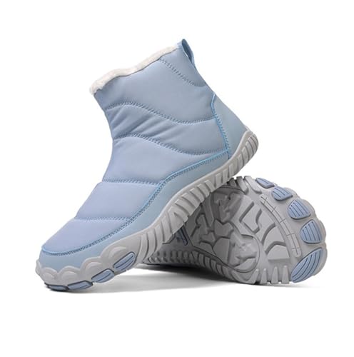 VERROL Barfußschuhe Winterstiefel Herren Damen Schneestiefel mit Warm Gefüttert Outdoor Bequem Wasserabweisend Winterschuhe Traillaufschuhe mit rutschfest Sohle & Breiter Zehenbox von VERROL