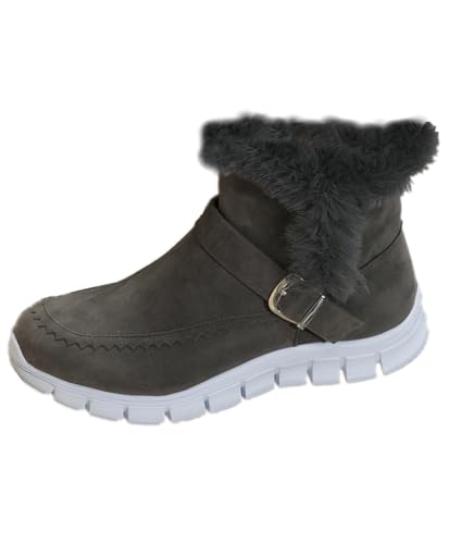 VERROL Damen Winterstiefel Schneestiefel mit Warm Gefüttert Stiefeletten Winterschuhe Seitlicher Reißverschluss Winter Boots Kurz 36-43EU von VERROL