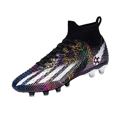 VERROL Fußballschuhe Herren High Top Spike Cleats Jungen Professionelle Trainingsschuhe Athletics Anti-Rutsch Outdoor Athletics Football Schuhe Sportschuhe Fußball Stiefel von VERROL