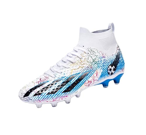 VERROL Fußballschuhe Herren High Top Spike Cleats Jungen Professionelle Trainingsschuhe Athletics Anti-Rutsch Outdoor Athletics Football Schuhe Sportschuhe Fußball Stiefel von VERROL