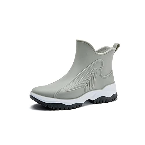 VERROL Gummistiefel Damen Wasserdicht Halbhoch Boots Frauen Ankle Wellies Wasserschuhe Gartenschuhe rutschfest Regenstiefel Schwarz Blau 36-41EU VERROL Gummistiefel Damen Wasserdicht Halbhoch Boots Frauen Ankle Wellies Wasserschuhe Gartenschuhe rutschfest Regenstiefel Schwarz Blau 36-41EU von VERROL