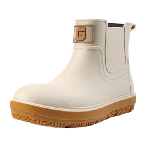 VERROL Gummistiefel Herren Damen Kurzer Regenschuhe Halbhohe Chelsea Boots Rutschfeste Wasserdicht Hoch geschnittene Schuhe Gartenschuhe Stiefeletten Regenstiefel für Fischen Outdoor von VERROL