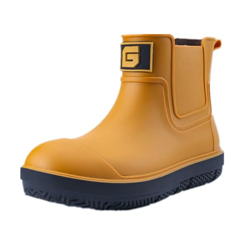 VERROL Gummistiefel Herren Damen Kurzer Regenschuhe Halbhohe Chelsea Boots Rutschfeste Wasserdicht Hoch geschnittene Schuhe Gartenschuhe Stiefeletten Regenstiefel für Fischen Outdoor von VERROL