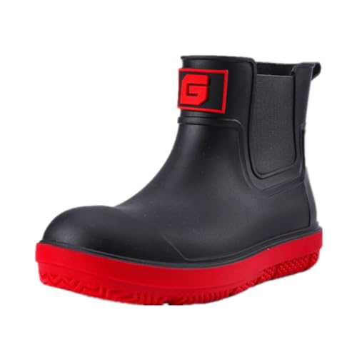 VERROL Gummistiefel Herren Damen Kurzer Regenschuhe Halbhohe Chelsea Boots Rutschfeste Wasserdicht Hoch geschnittene Schuhe Gartenschuhe Stiefeletten Regenstiefel für Fischen Outdoor von VERROL