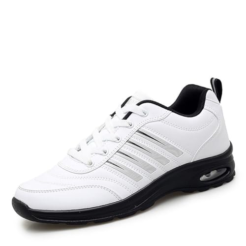 VERROL Herren Freizeitschuhe Luftkissen Sneaker Laufschuhe Leichtgewicht Walkingschuhe Mode Elegante Schnürschuhe rutschfeste Wasserdicht Weiß Größe 39-46 VERROL Herren Freizeitschuhe Luftkissen Sneaker Laufschuhe Leichtgewicht Walkingschuhe Mode Elegante Schnürschuhe rutschfeste Wasserdicht Weiß Größe 39-46 von VERROL