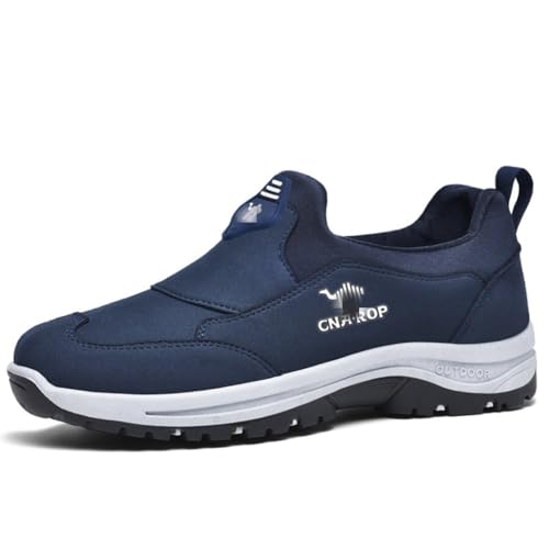 VERROL Herren Schuhe Slip On Sneakers Diabetikerschuhe Extra Weit Sneaker Ohne Schnuersenkel Wanderschuhe rutschfeste Atmungsaktiv Outdoor Laufschuhe von VERROL