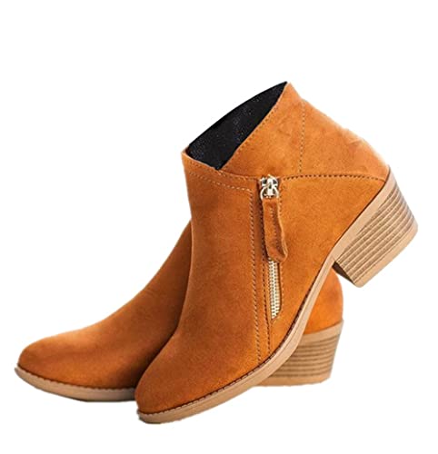 VERROL Kurze Stiefeletten Damen mit Blockabsatz Mode Herbst Winter Reitstiefelette mit Seitlichem Reißverschlus VERROL Kurze Stiefeletten Damen mit Blockabsatz Mode Herbst Winter Reitstiefelette mit Seitlichem Reißverschlus von VERROL