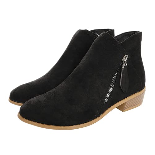 VERROL Kurze Stiefeletten Damen mit Blockabsatz Mode Herbst Winter Reitstiefelette mit Seitlichem Reißverschlus VERROL Kurze Stiefeletten Damen mit Blockabsatz Mode Herbst Winter Reitstiefelette mit Seitlichem Reißverschlus von VERROL