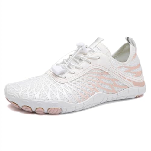 VERROL Unisex Bequeme Barfußschuhe Damen Wasserschuhe Herren Traillaufschuhe Atmungsaktiv Leicht Schnell Trocknend Strandschuhe Outdoor Wanderschuhe mit Breiter Zehenbox rutschfest Sohle 36-47EU von VERROL