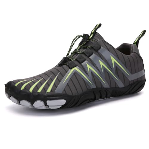 VERROL Unisex Bequeme Barfußschuhe Damen Wasserschuhe Herren Traillaufschuhe Atmungsaktiv Leicht Schnell Trocknend Strandschuhe Outdoor Wanderschuhe mit Breiter Zehenbox rutschfest Sohle 36-47EU von VERROL