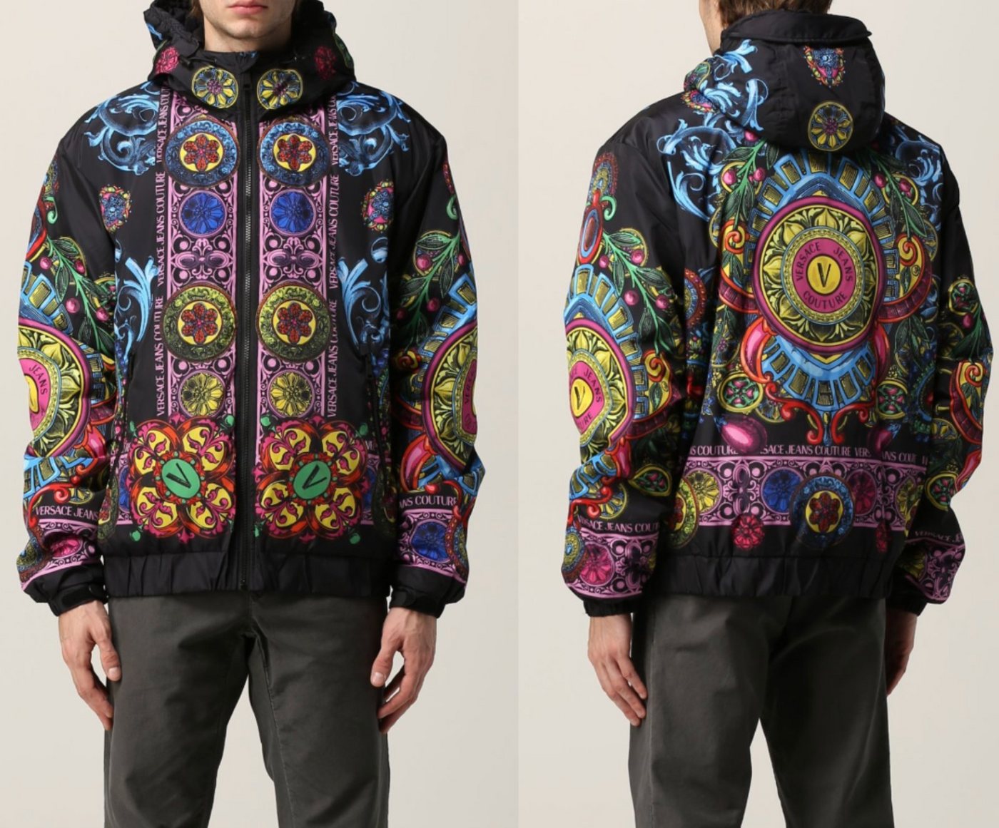 VERSACE COLLECTION Winterjacke VERSACE JEANS COUTURE REGALIA BAROQUE JACKET BLOUSON JACKE BOMBER HOOD von VERSACE COLLECTION