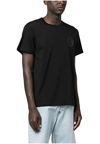 T-SHIRT POLO NEUE VEMBLEM BLK 74GAHI06-CJJ00I-899, XL von VERSACE JEANS COUTURE