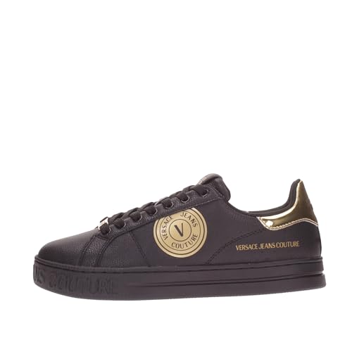 VERSACE JEANS COUTURE 75ya3sk1 Sneaker Herren Schwarz/Gold - 40 - Sneaker Low Shoes von VERSACE JEANS COUTURE