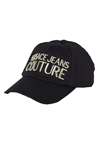 VERSACE JEANS COUTURE Baseballkappe für Damen, Marke, Modell mit Pences 74VAZK10ZG010, aus Baumwolle., Schwarz , One size von VERSACE JEANS COUTURE