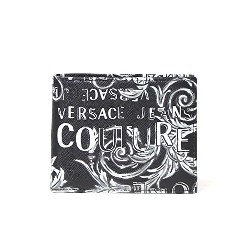 VERSACE JEANS COUTURE Geldbörse für Herren Logo Couture Black/Stone - Art.74YA5PB1, Schwarz von VERSACE JEANS COUTURE