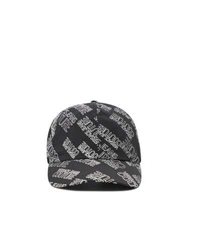 VERSACE JEANS COUTURE Hut aus Nylon, schwarz, Uni, Logo All Over, Schwarz von VERSACE JEANS COUTURE