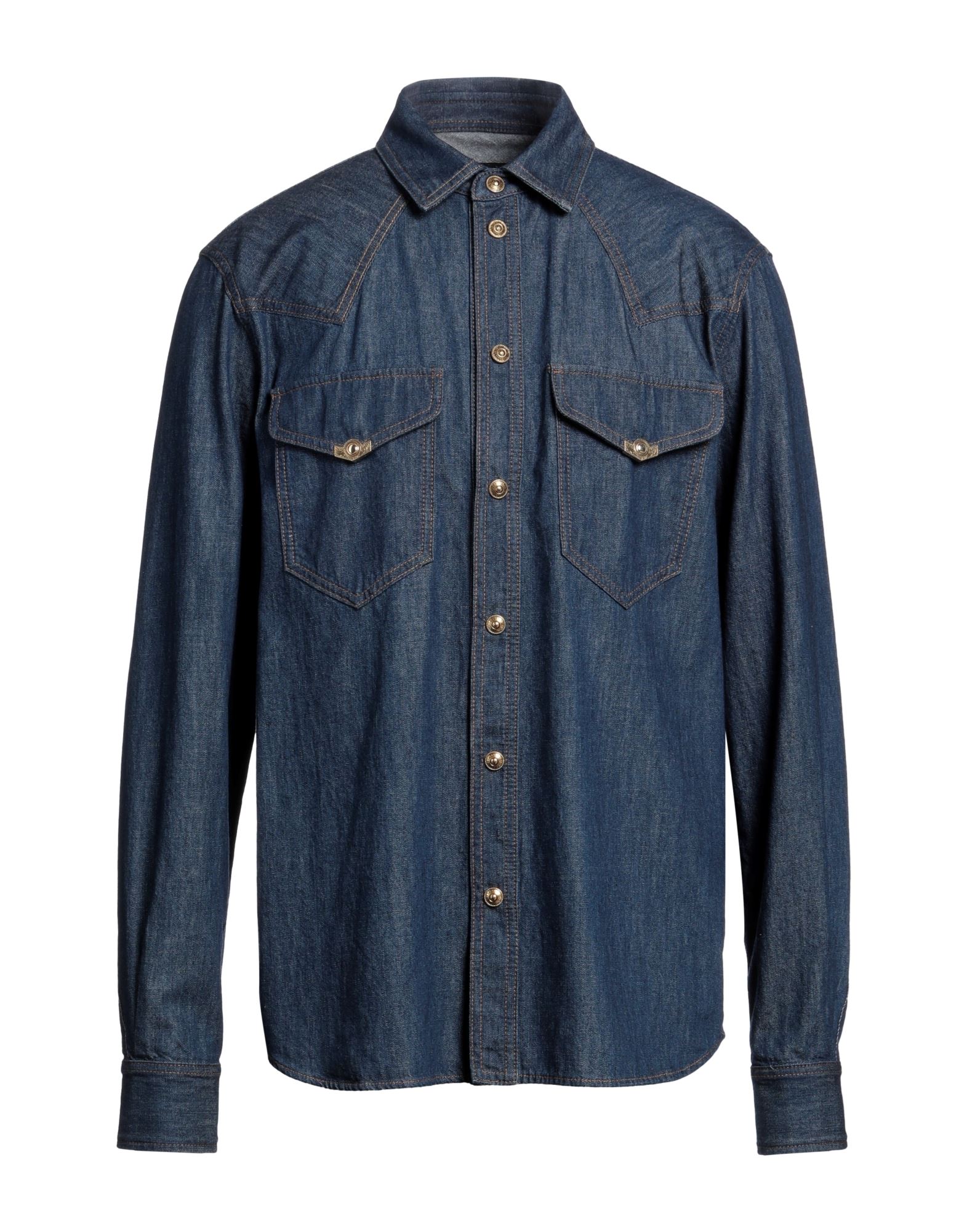 VERSACE JEANS COUTURE Jeanshemd Herren Blau von VERSACE JEANS COUTURE