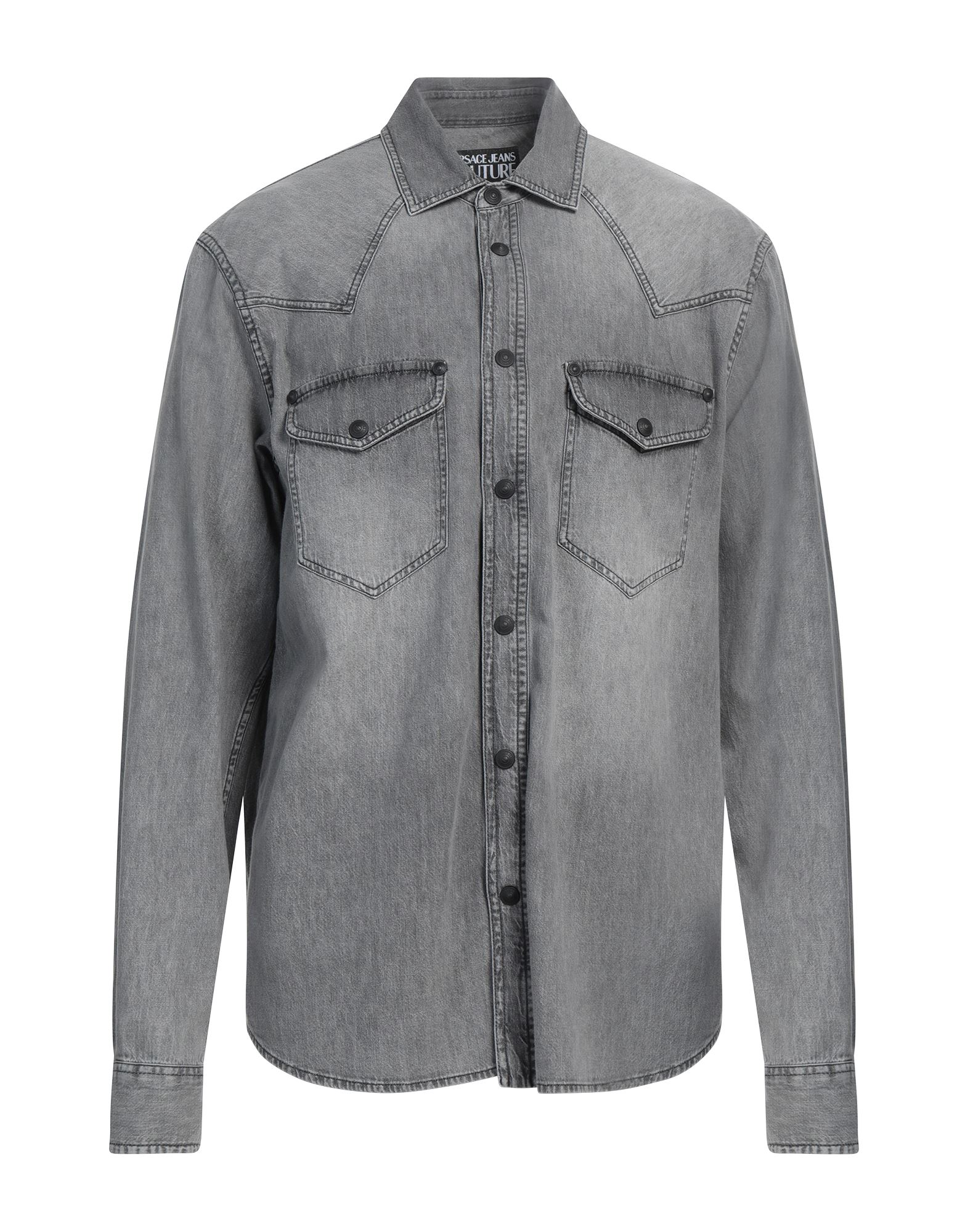 VERSACE JEANS COUTURE Jeanshemd Herren Grau VERSACE JEANS COUTURE Jeanshemd Herren Grau von VERSACE JEANS COUTURE