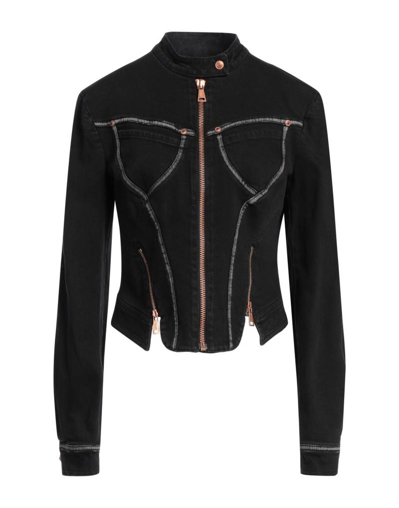 VERSACE JEANS COUTURE Jeansjacke/-mantel Damen Schwarz von VERSACE JEANS COUTURE