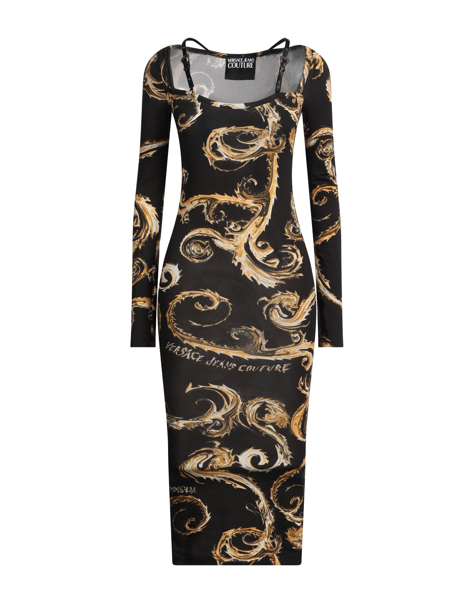 VERSACE JEANS COUTURE Midi-kleid Damen Schwarz VERSACE JEANS COUTURE Midi-kleid Damen Schwarz von VERSACE JEANS COUTURE