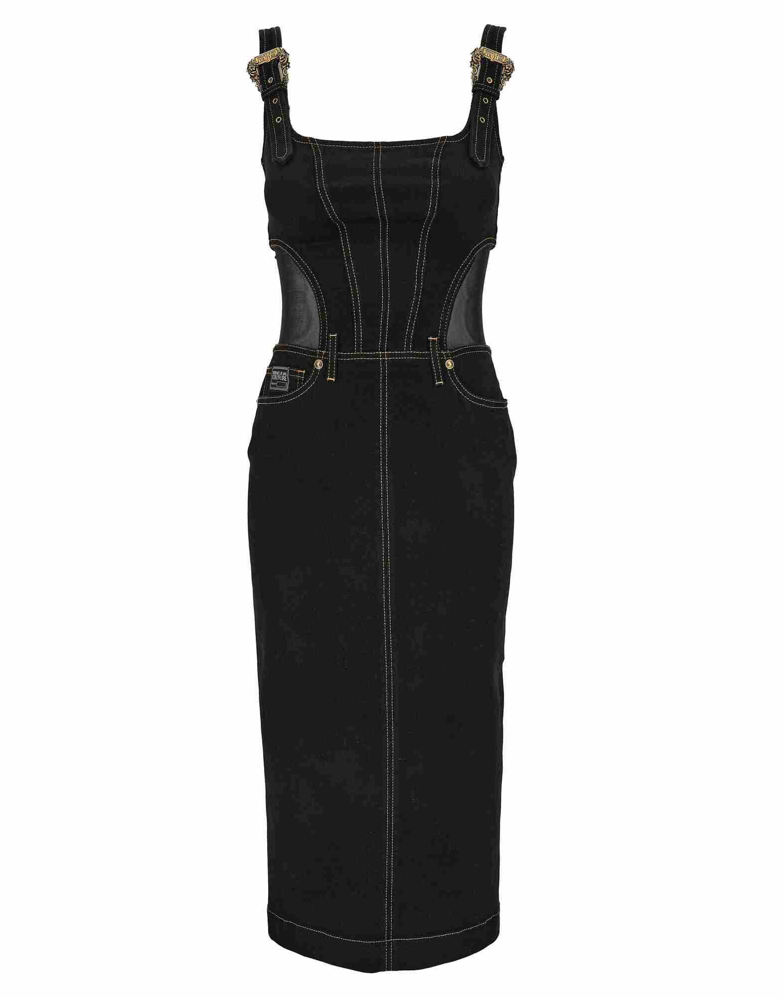 VERSACE JEANS COUTURE Midi-kleid Damen Schwarz von VERSACE JEANS COUTURE