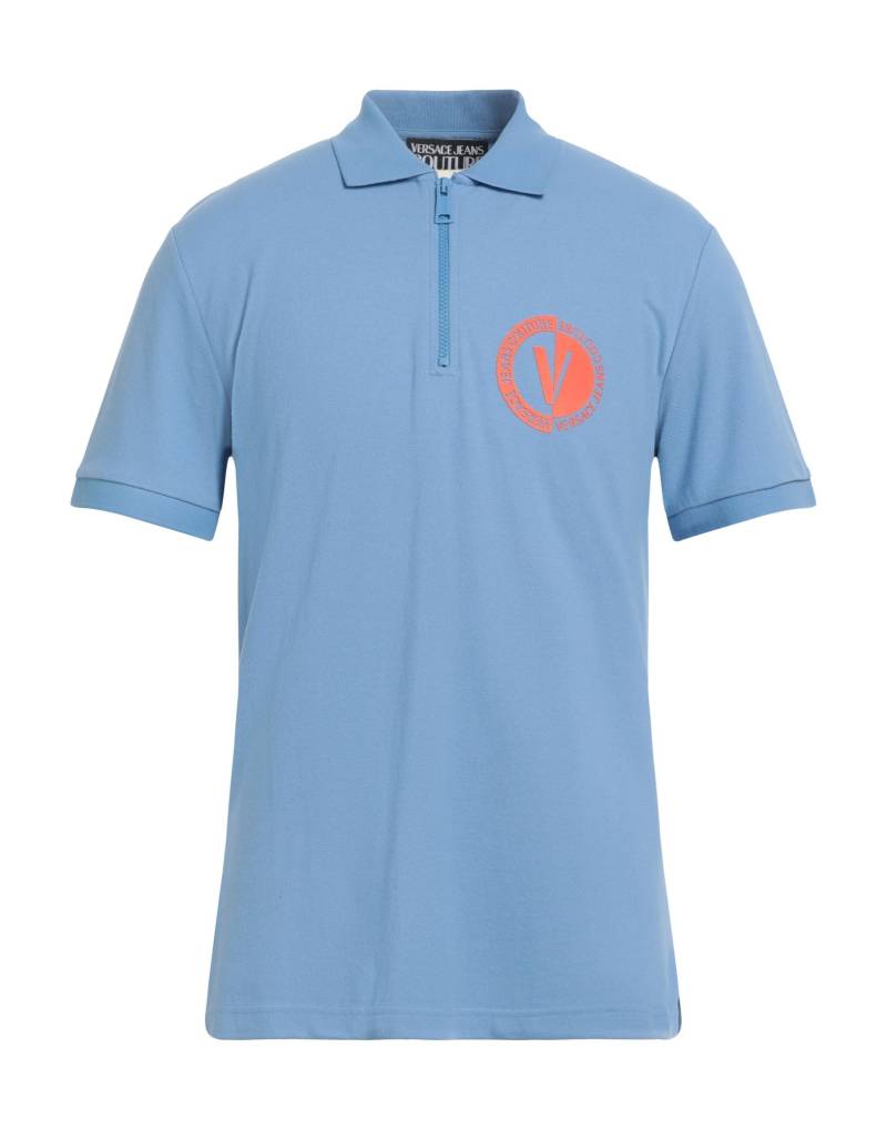 VERSACE JEANS COUTURE Poloshirt Herren Hellblau von VERSACE JEANS COUTURE