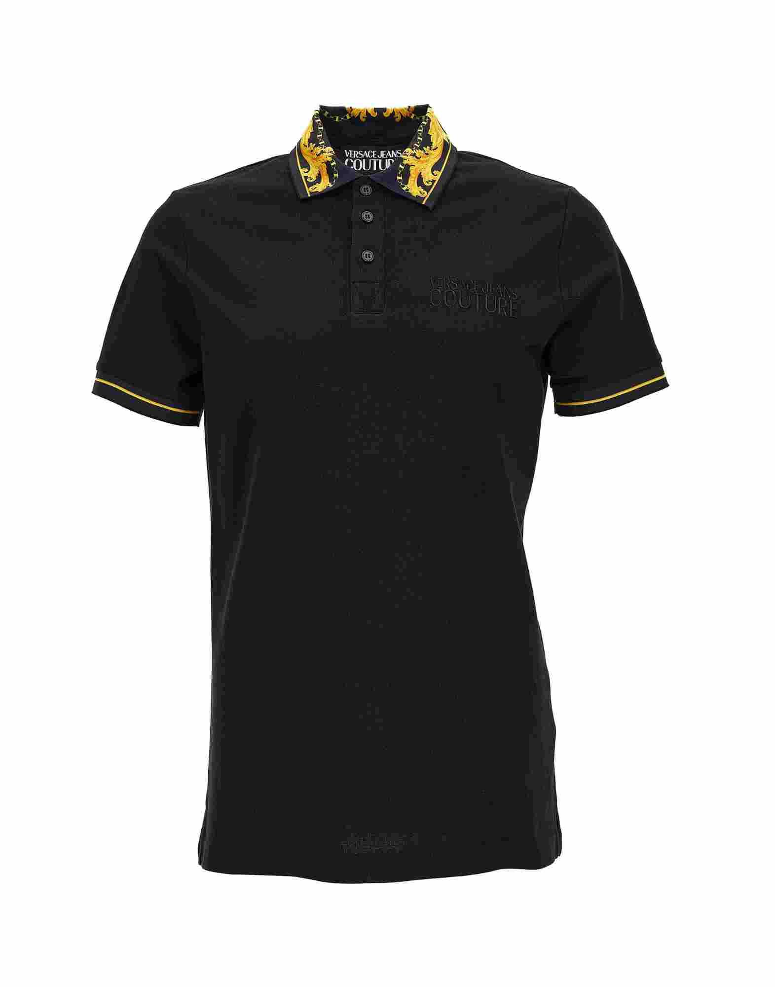 VERSACE JEANS COUTURE Poloshirt Herren Schwarz von VERSACE JEANS COUTURE