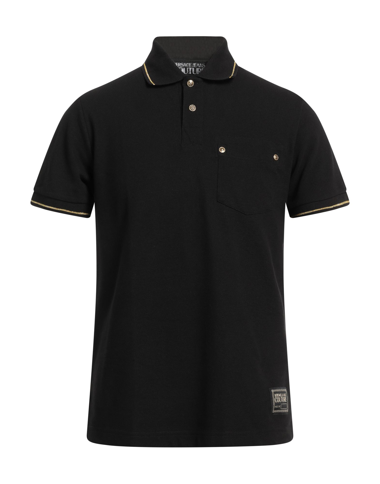 VERSACE JEANS COUTURE Poloshirt Herren Schwarz von VERSACE JEANS COUTURE